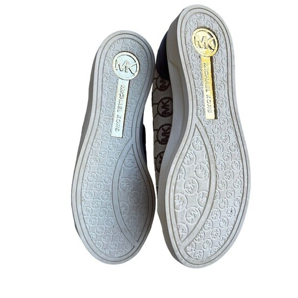 MICHAEL KORS City Sneaker Signature MK Jacquard Brown Size 6.5‎ - Picture 4 of 16
